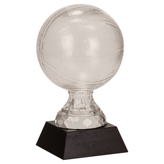 Glass Basketball with Marble Base - 7"