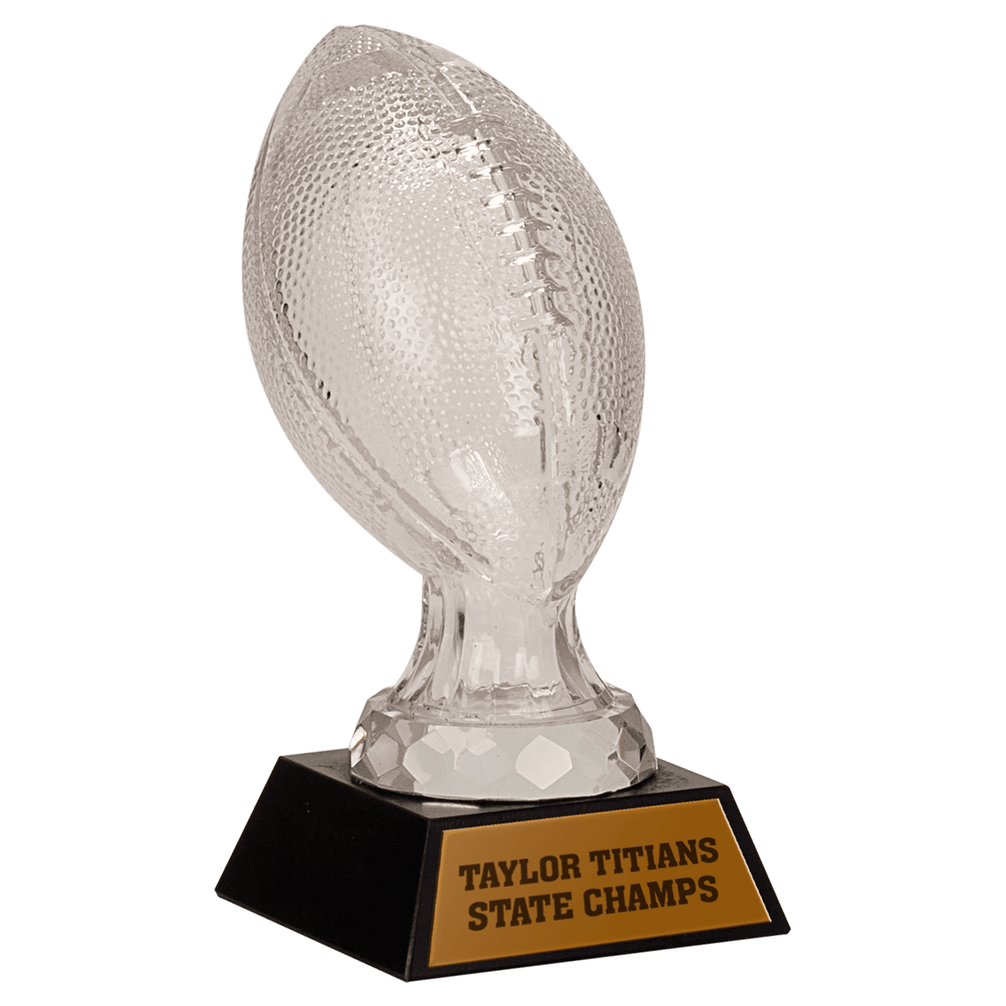 Glass Football with Marble Base - 7 1/2"