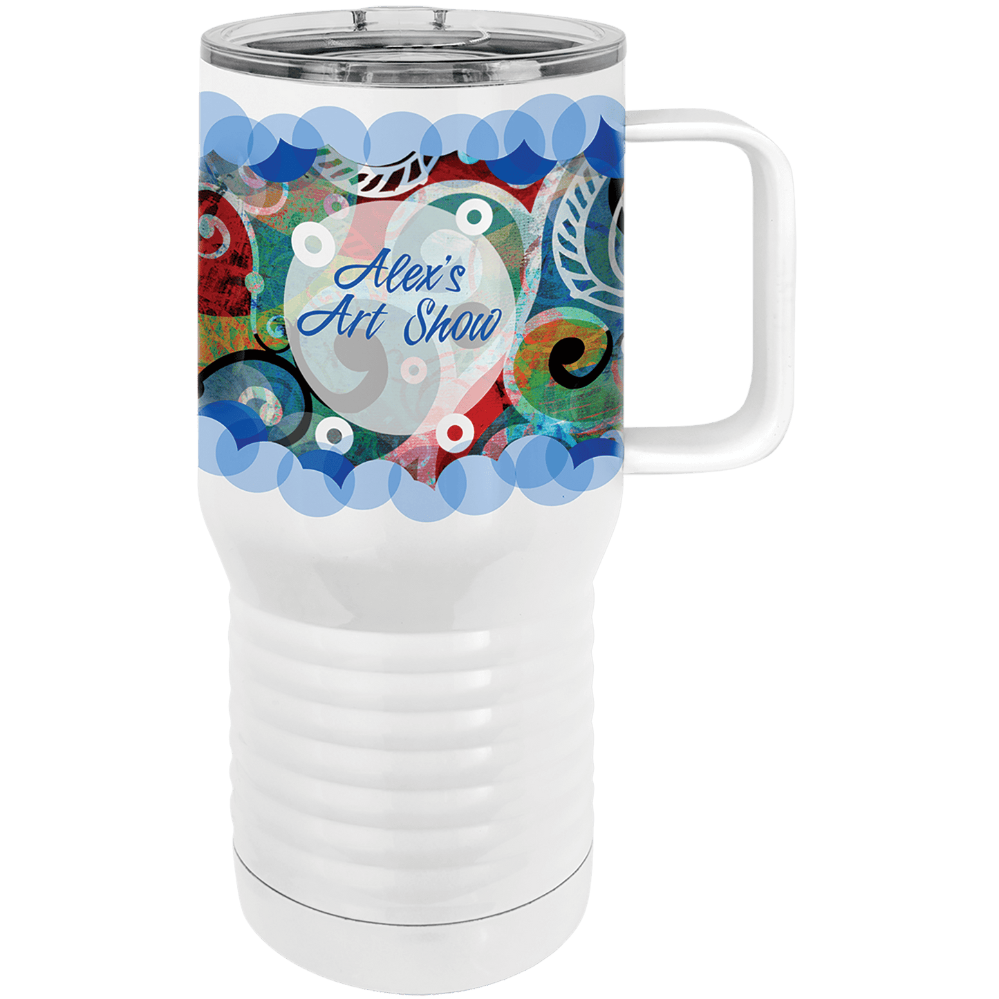 Sublimatable Polar Camel 20 oz. White Insulated Travel Mug with Slider Lid