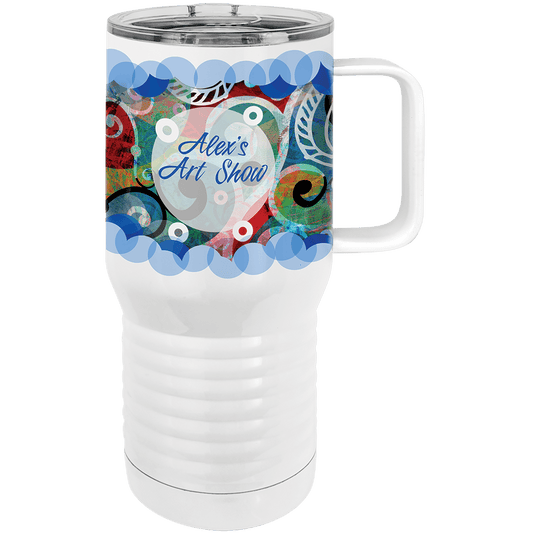 Sublimatable Polar Camel 20 oz. White Insulated Travel Mug with Slider Lid