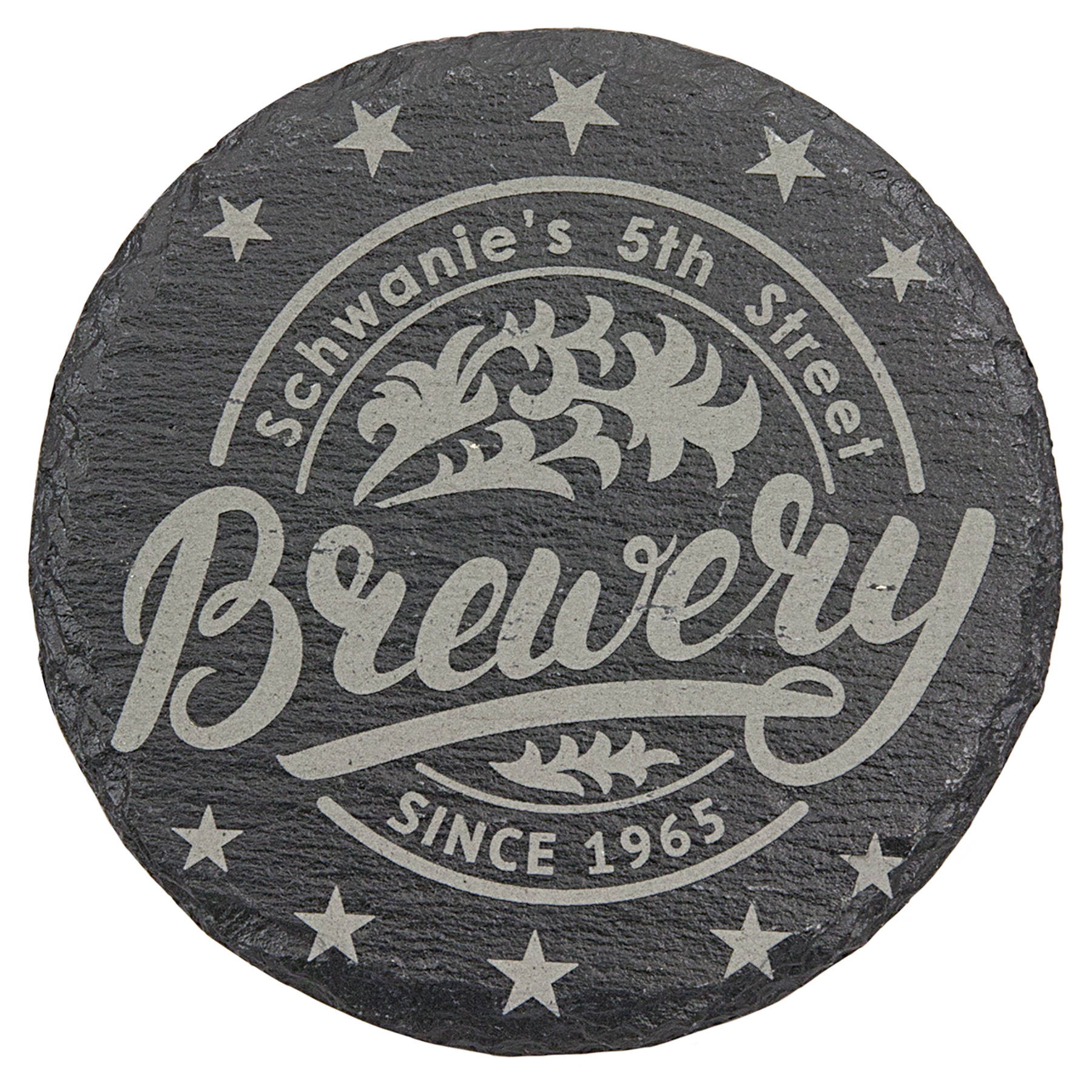 Round Slate Coaster - 4"
