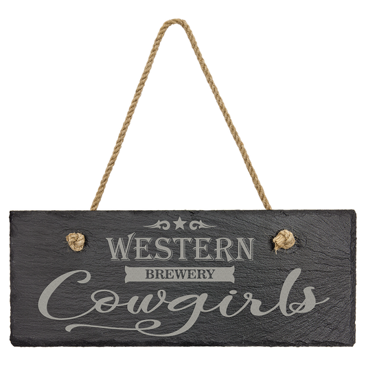 Rectangle Slate Decor with Hanger String - 10" x 4"