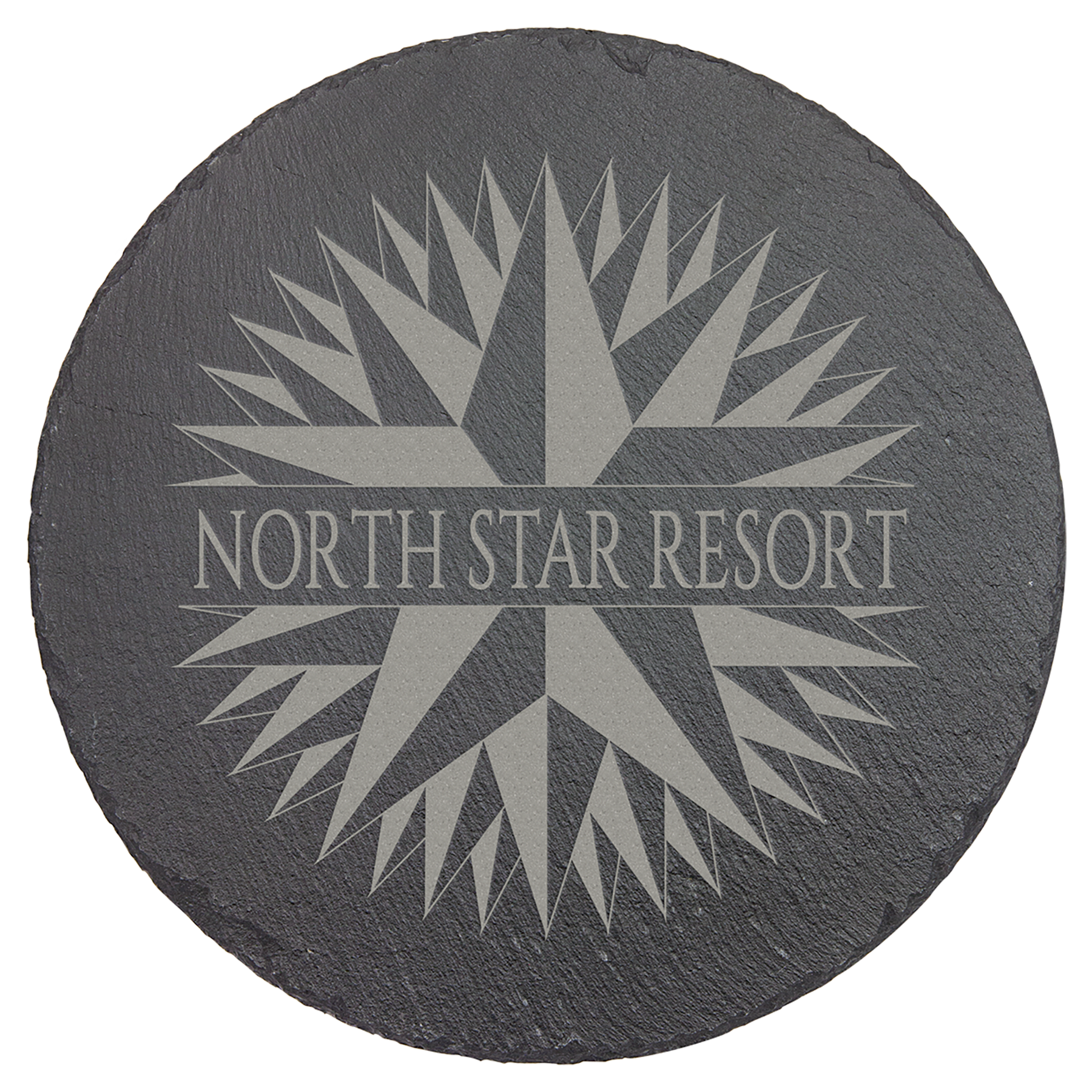 Round Slate Decor with Foam Pads - 9 3/4"