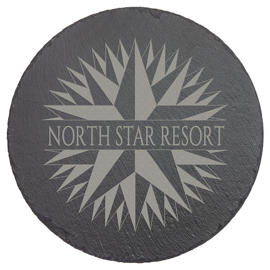 Round Slate Decor with Foam Pads - 9 3/4"