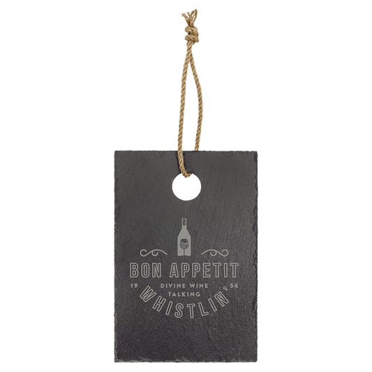 Rectangle Slate Cutting Board with Hanger String - 9" x 6"