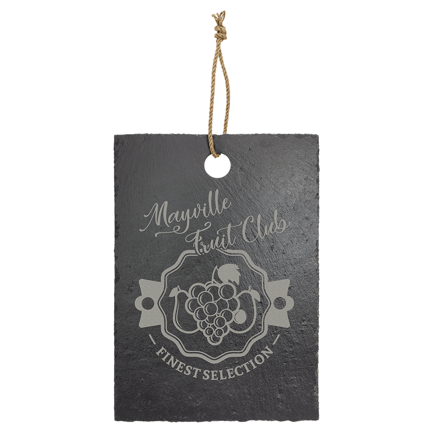 Rectangle Slate Cutting Board with Hanger String - 13 3/4" x 9 3/4"