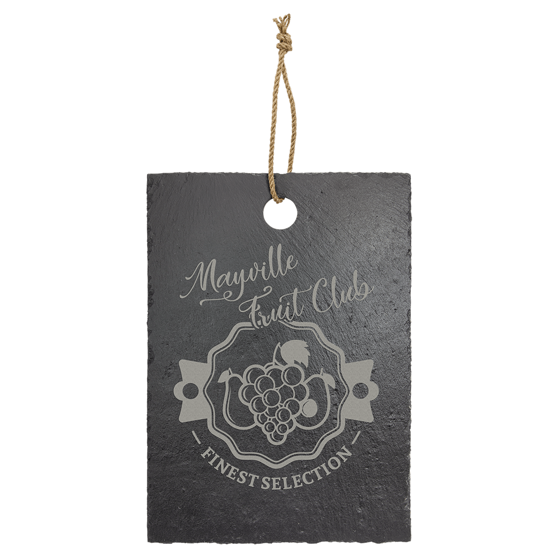 Rectangle Slate Cutting Board with Hanger String - 13 3/4" x 9 3/4"