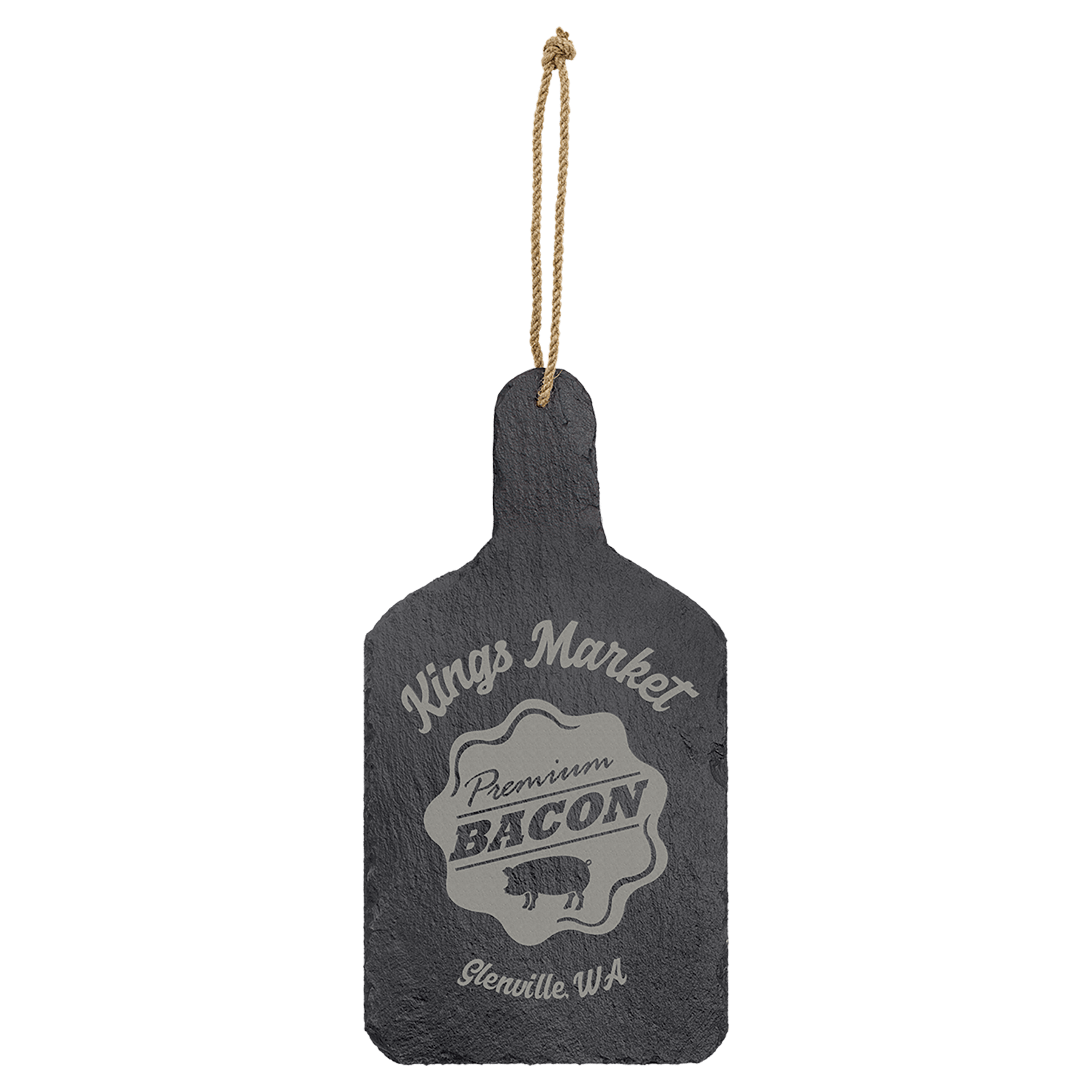 Rectangle Slate Cutting Board with Hanger String - 13 1/2" x 7"