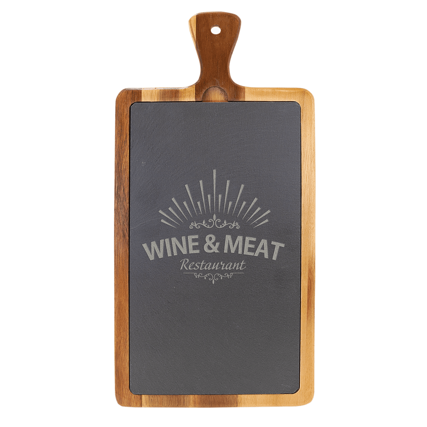 Acacia Wood/Slate Cutting Board - 16" x 7 3/4"