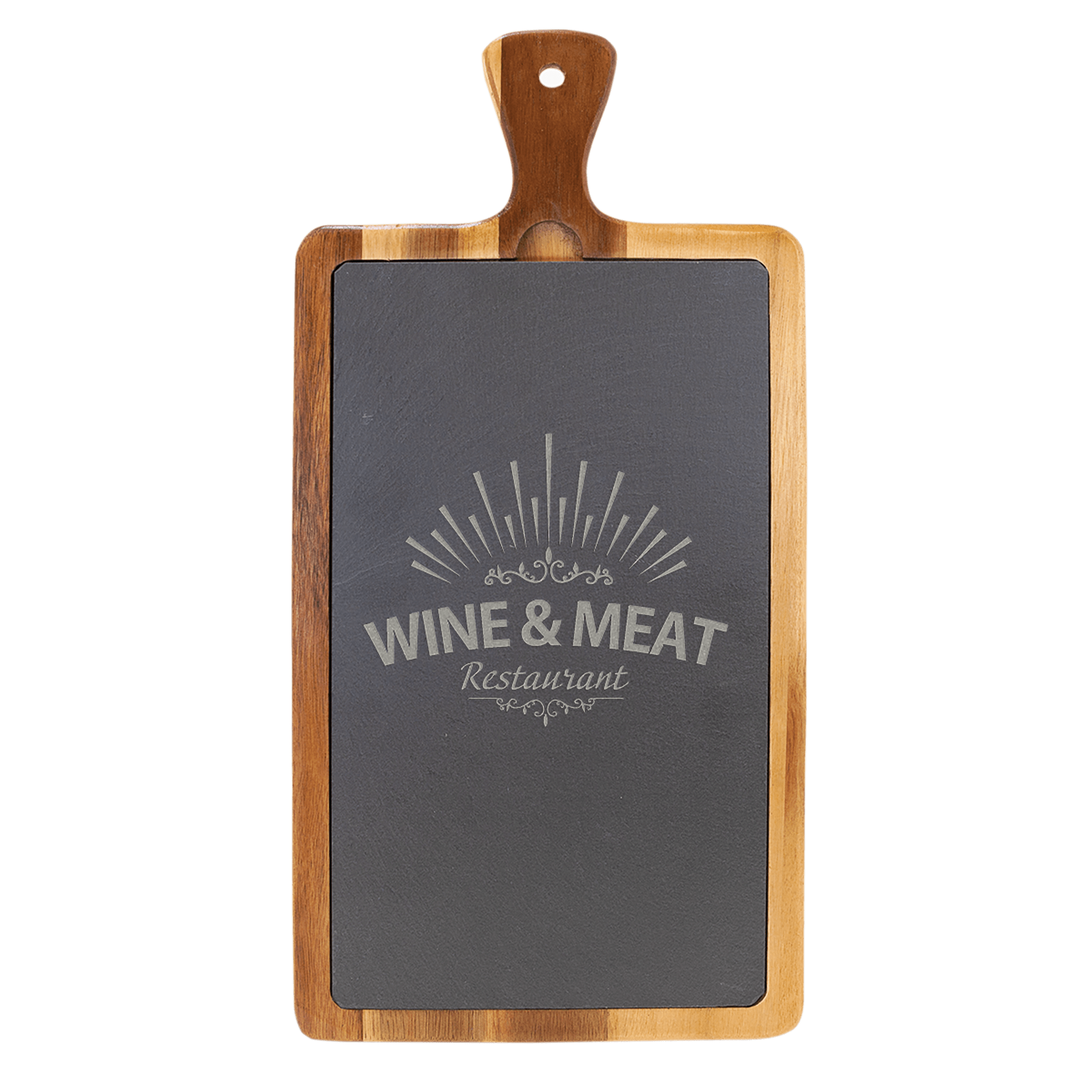 Acacia Wood/Slate Cutting Board - 16" x 7 3/4"