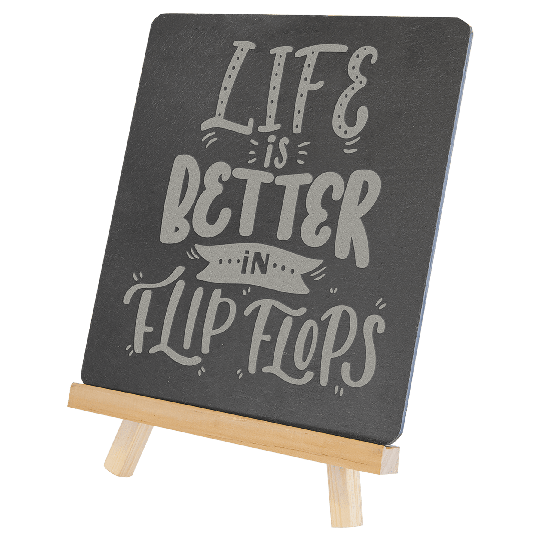 Wood/Slate Easel - 6 3/4" x 7 3/4"