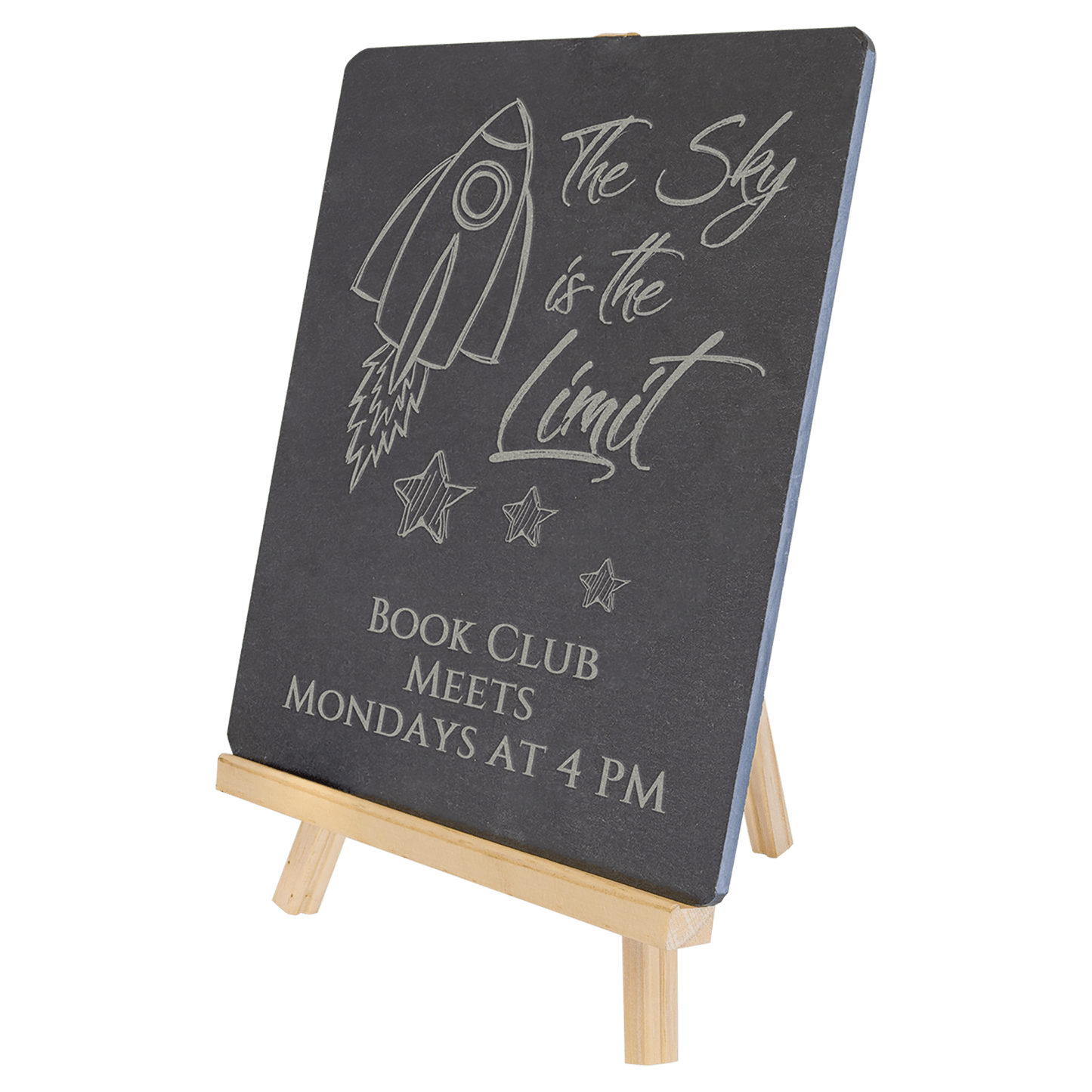 Wood/Slate Easel - 8 1/4" x 9 1/2"