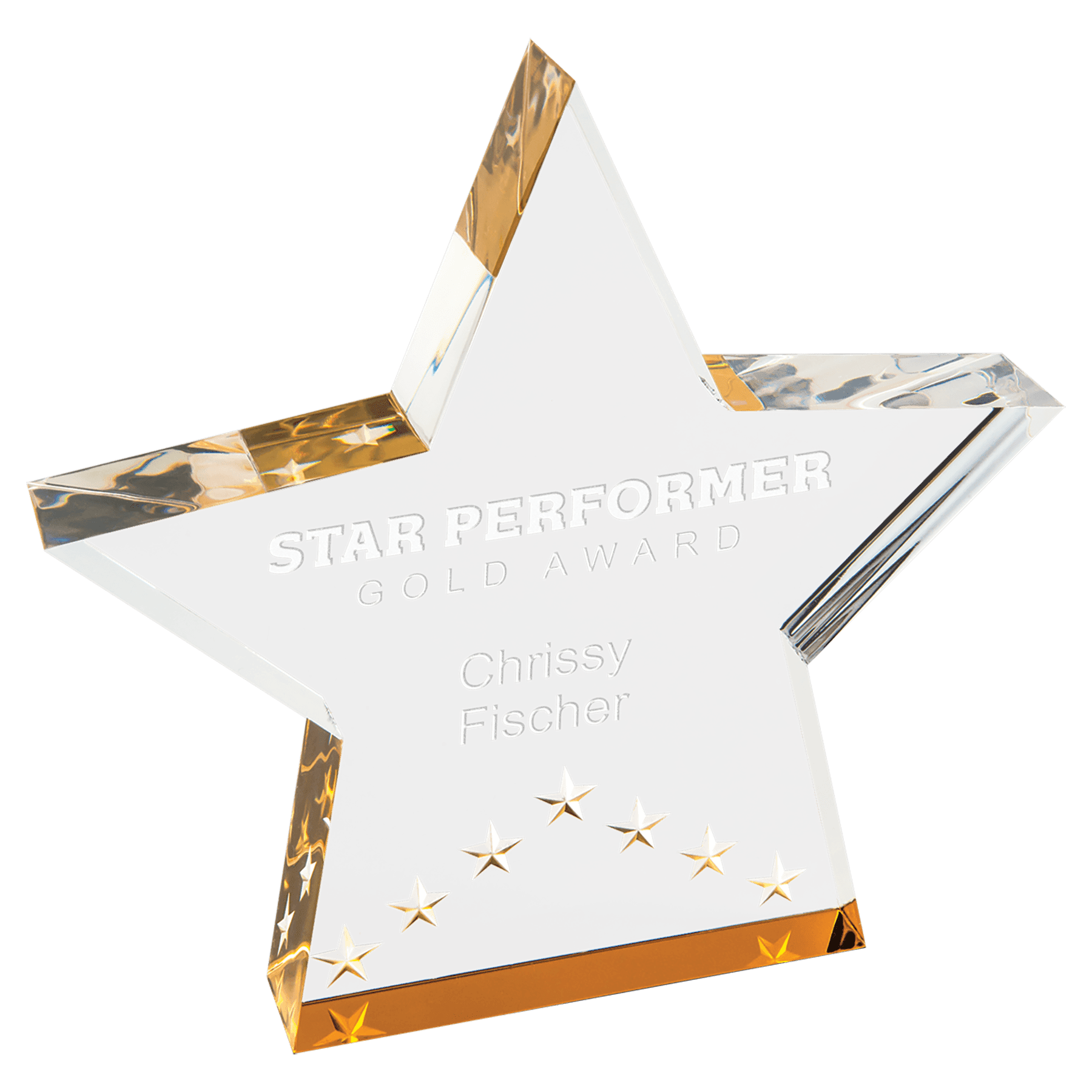 Gold Star Performer Acrylic - 6"