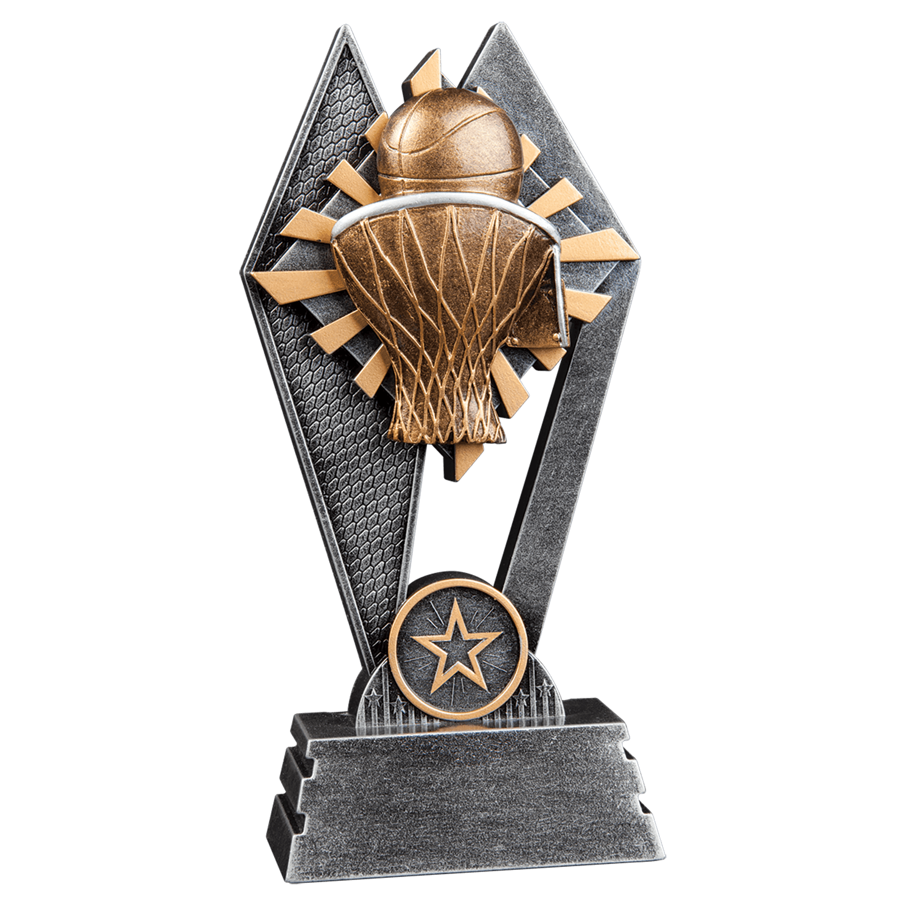 Basketball Sun Ray Award - 7"