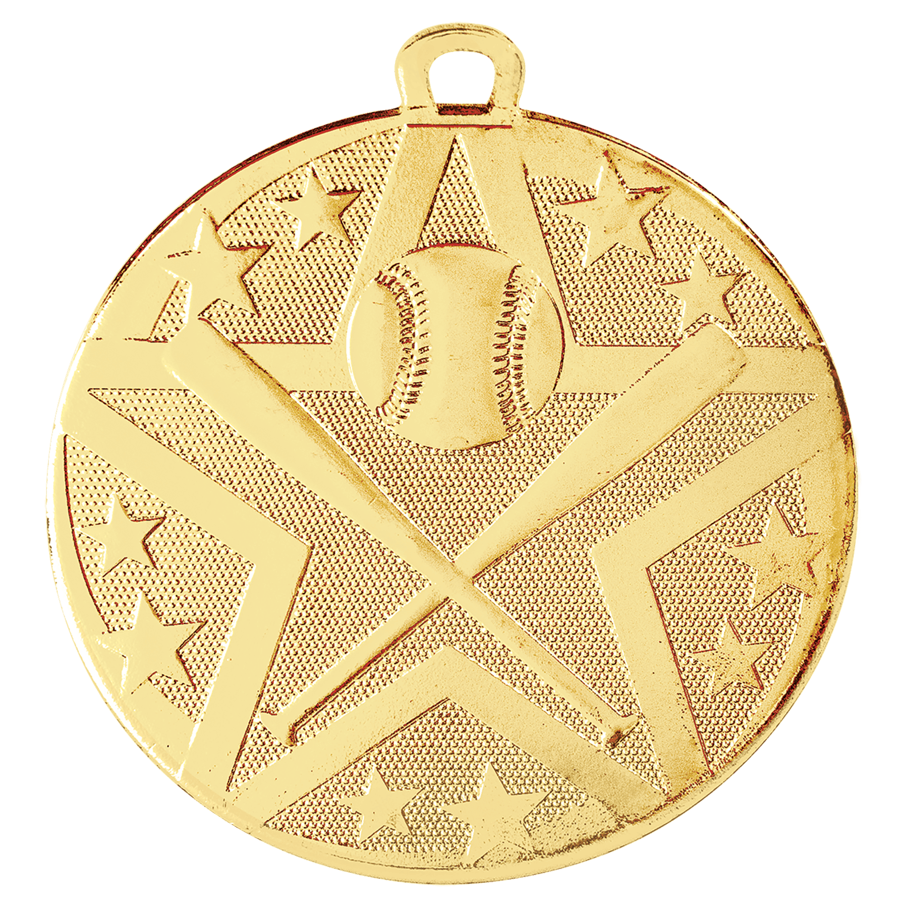 Gold Superstar Baseball/Softball Medal - 2"