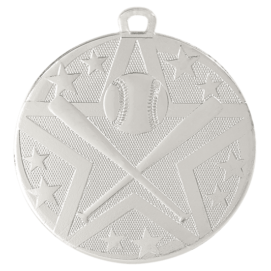 Silver Superstar Baseball/Softball Medal - 2"