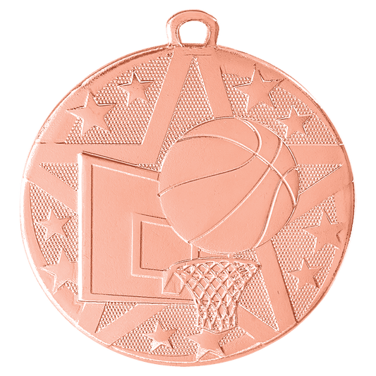 2" Bronze Superstar Basketball Medal