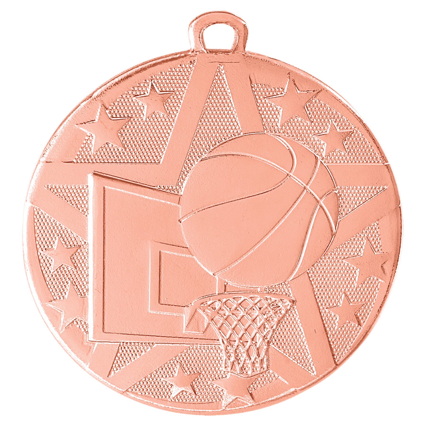 Bronze Superstar Basketball Medal - 2"