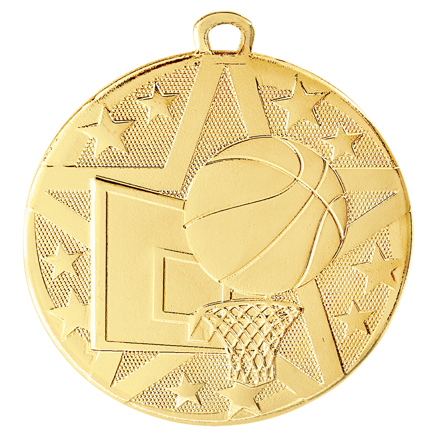 Gold Superstar Basketball Medal - 2"