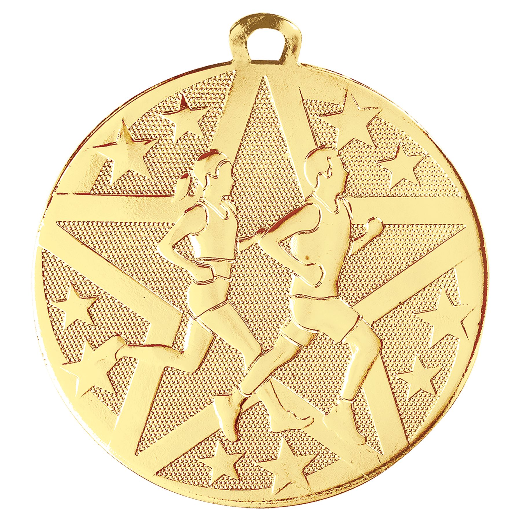 Gold Superstar Cross Country Medal - 2"