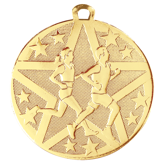 2" Gold Superstar Cross Country Medal