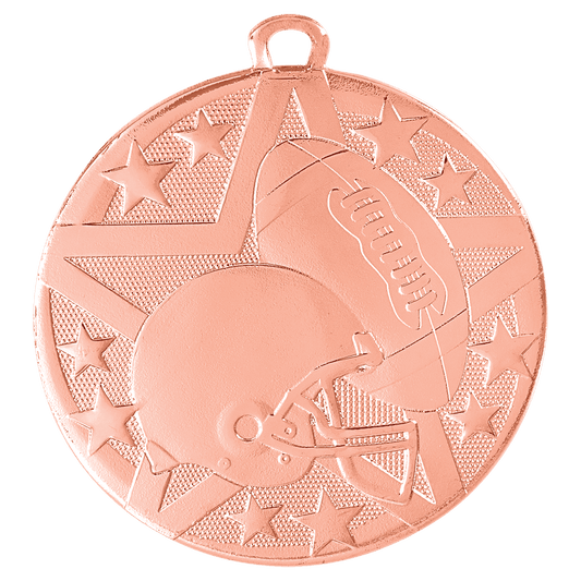 Bronze Superstar Football Medal - 2"