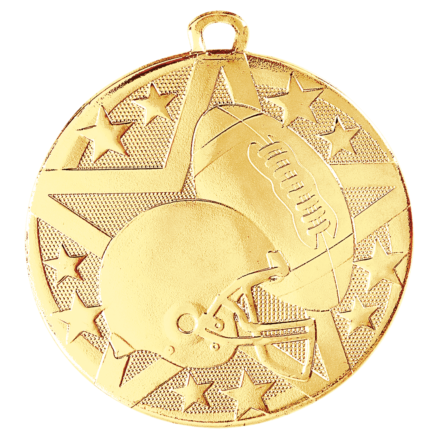 Gold Superstar Football Medal - 2"