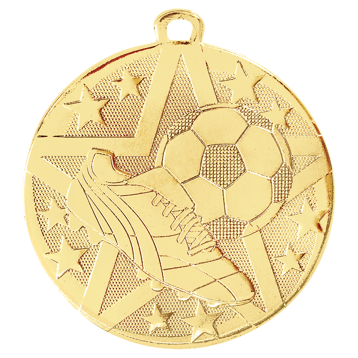 Gold Superstar Soccer Medal - 2"
