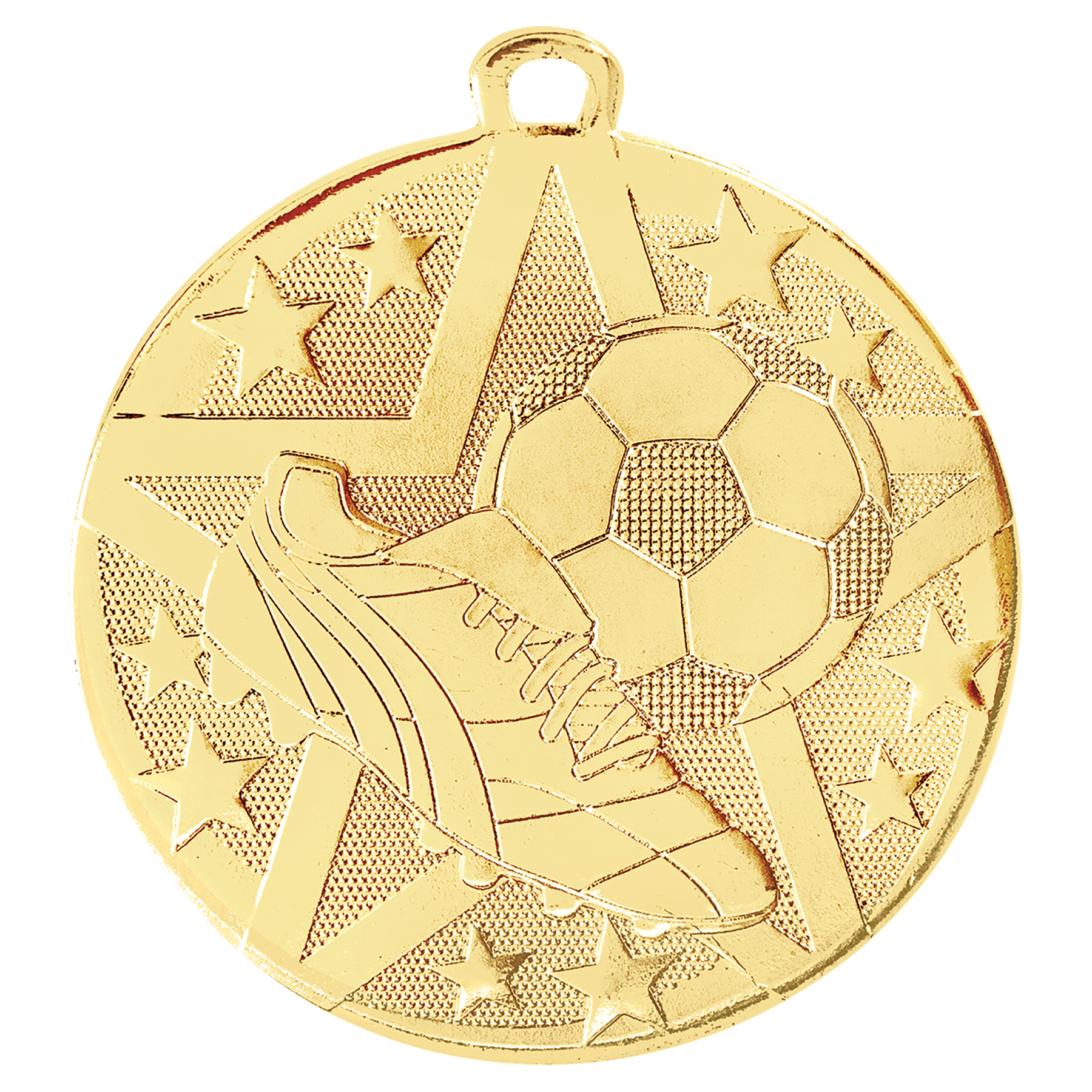 Gold Superstar Soccer Medal - 2"