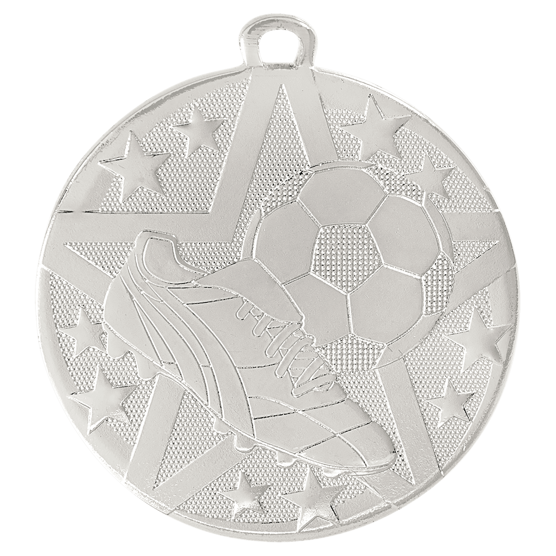 Silver Superstar Soccer Medal - 2"