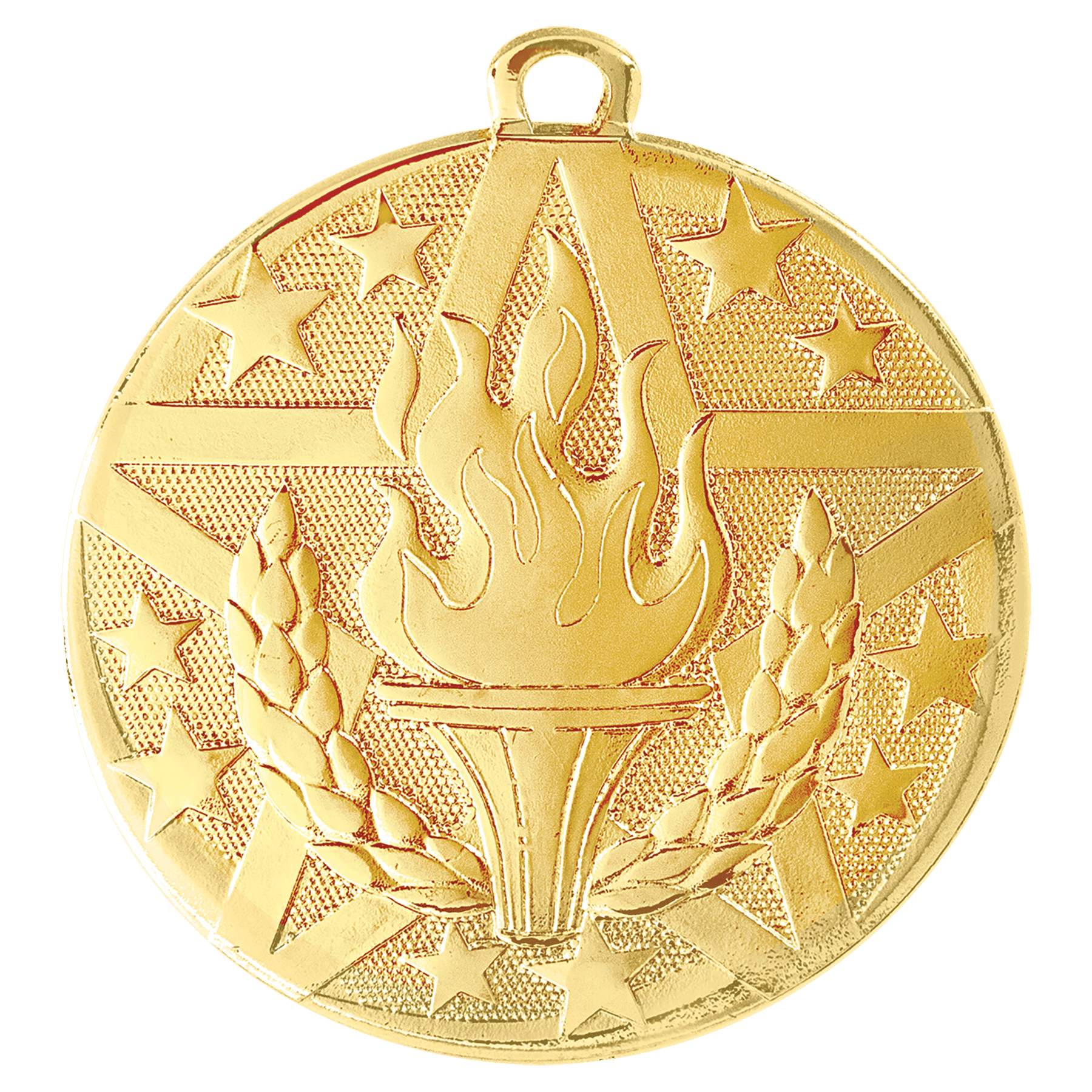Gold Superstar Torch Medal - 2"