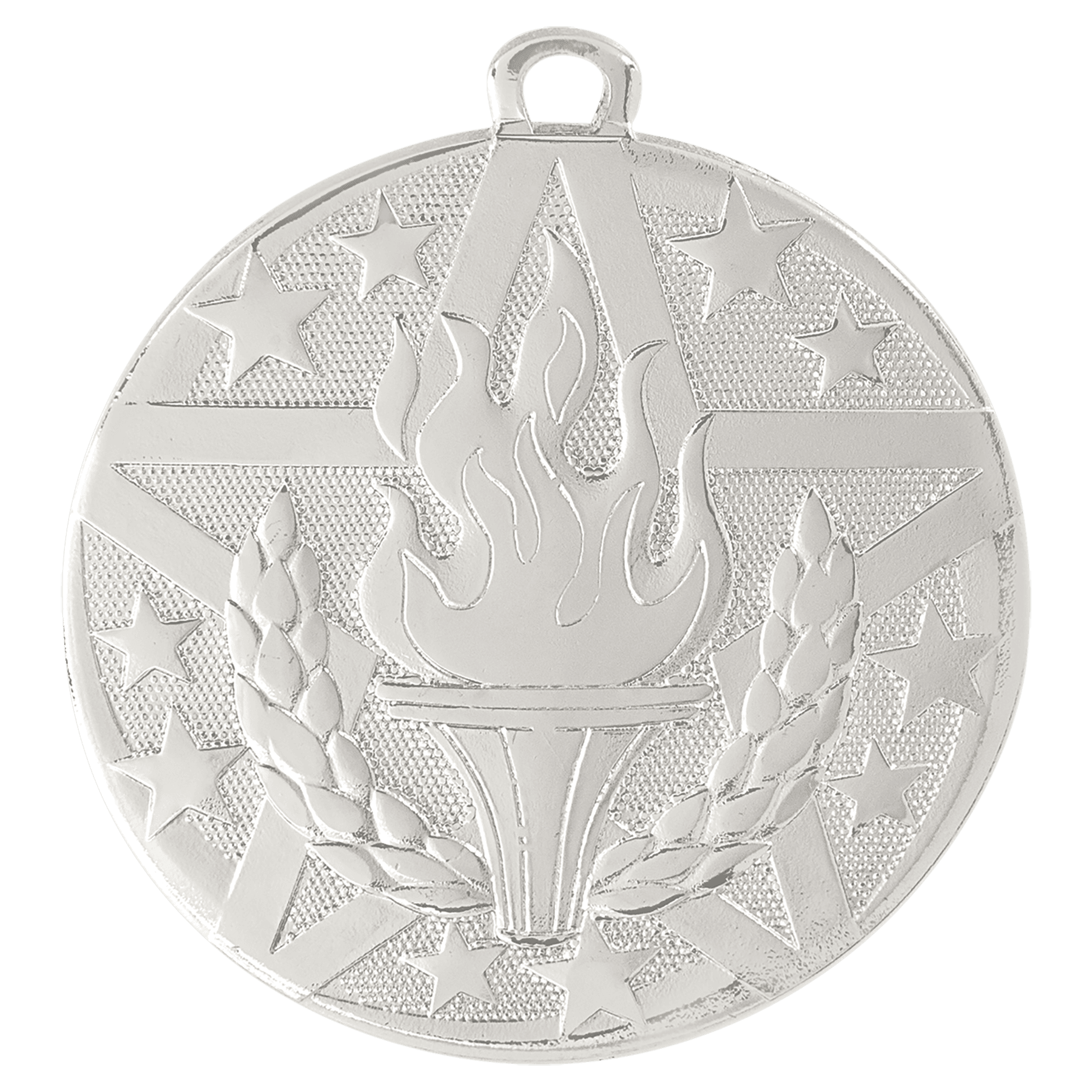 Silver Superstar Torch Medal - 2"