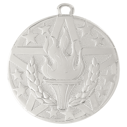 Silver Superstar Torch Medal - 2"