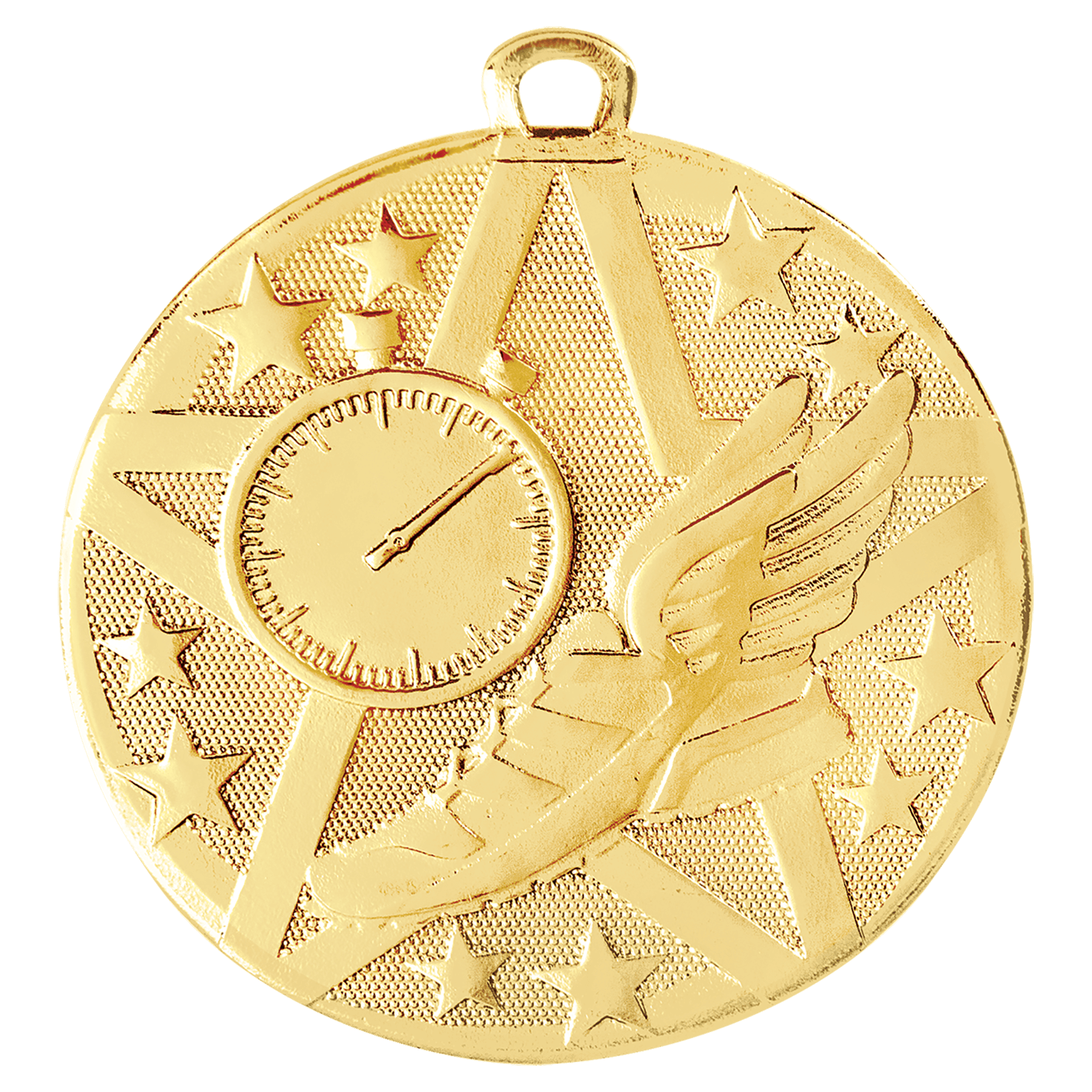 Gold Superstar Track Medal - 2"
