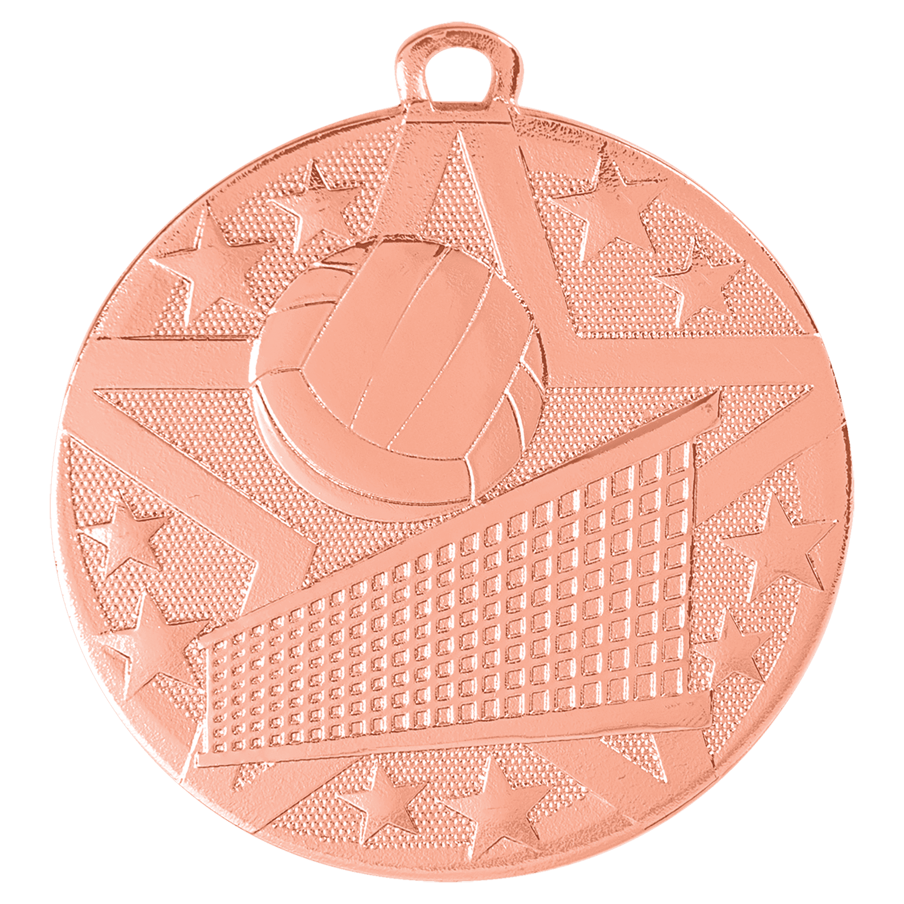 Bronze Superstar Volleyball Medal - 2"