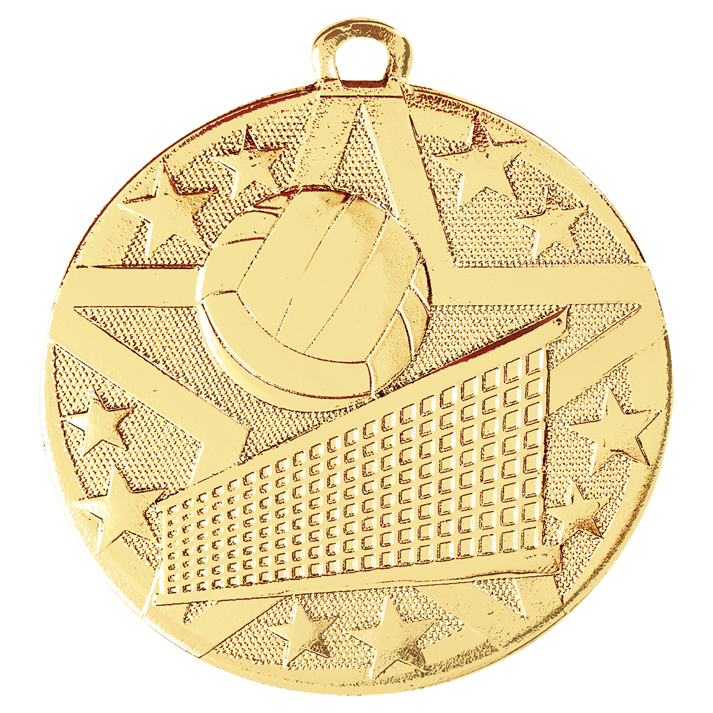 Gold Superstar Volleyball Medal - 2"