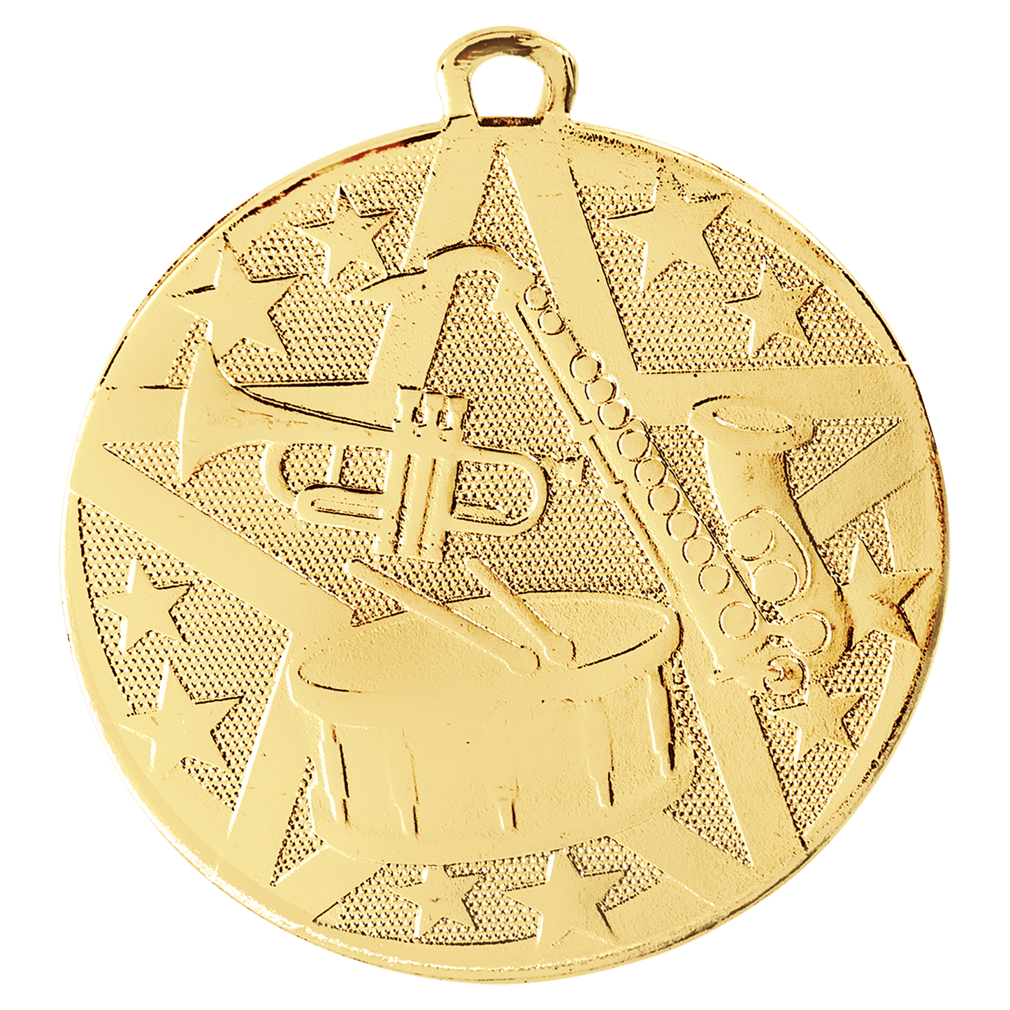 Gold Superstar Band Medal - 2"