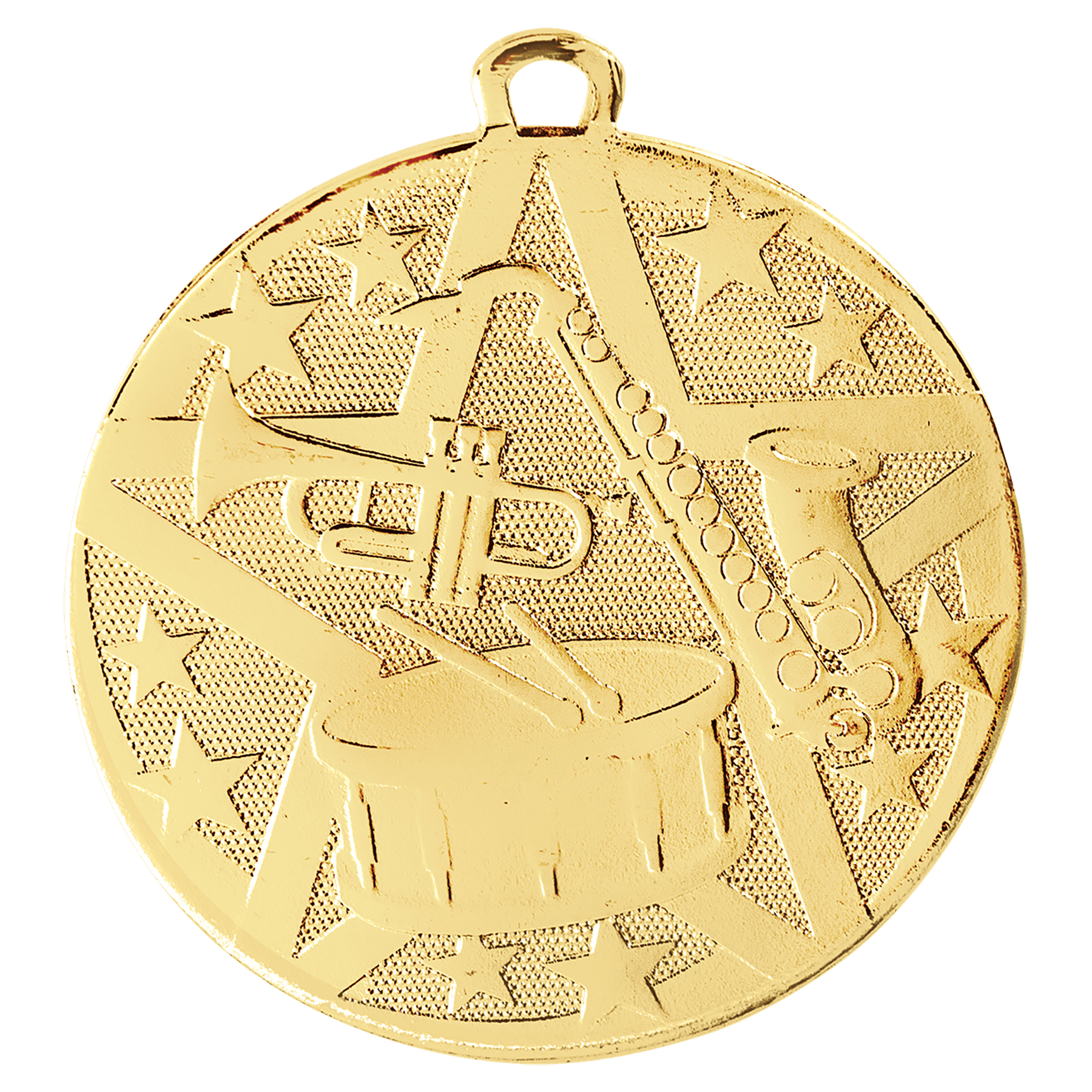 Gold Superstar Band Medal - 2"