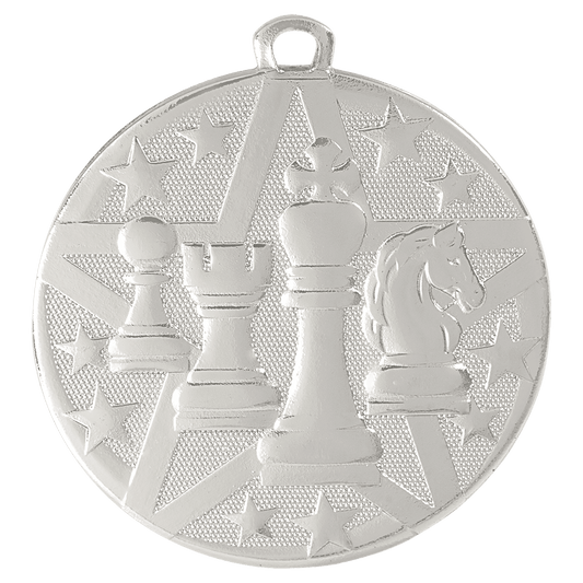 Silver Superstar Chess Medal - 2"