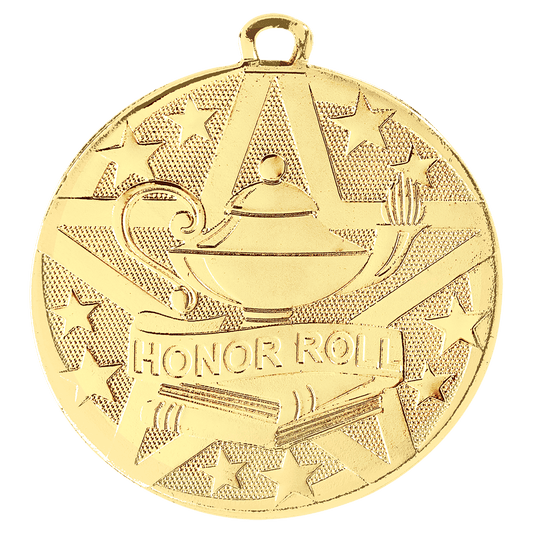 Gold Superstar Honor Roll Medal - 2"