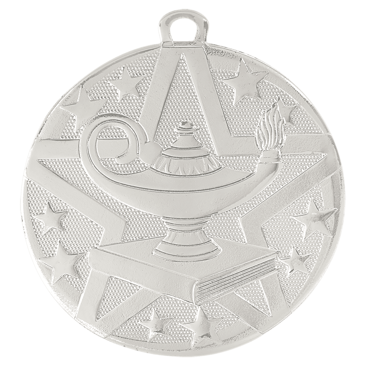 Silver Superstar Lamp of Knowledge Medal - 2"