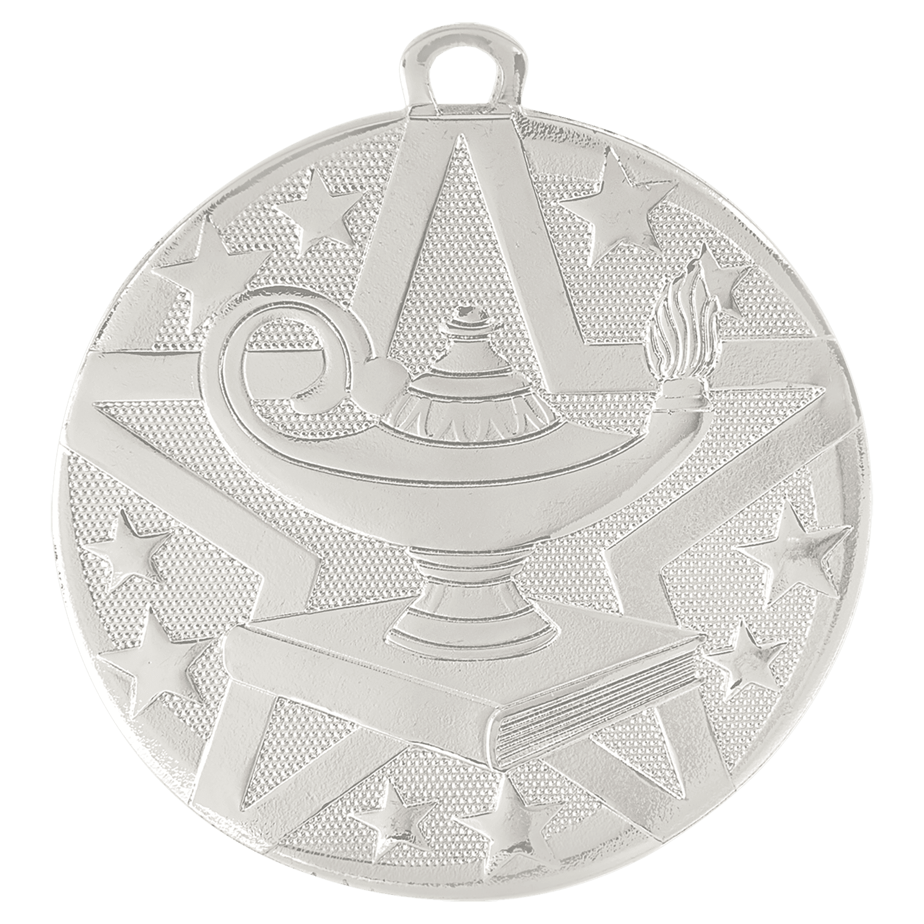 Silver Superstar Lamp of Knowledge Medal - 2"