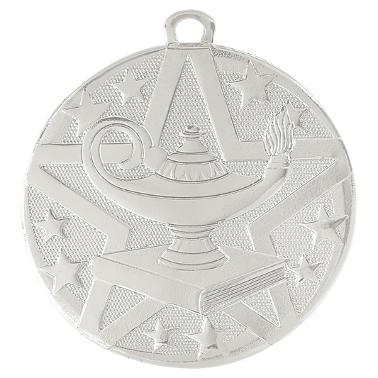 Silver Superstar Lamp of Knowledge Medal - 2"