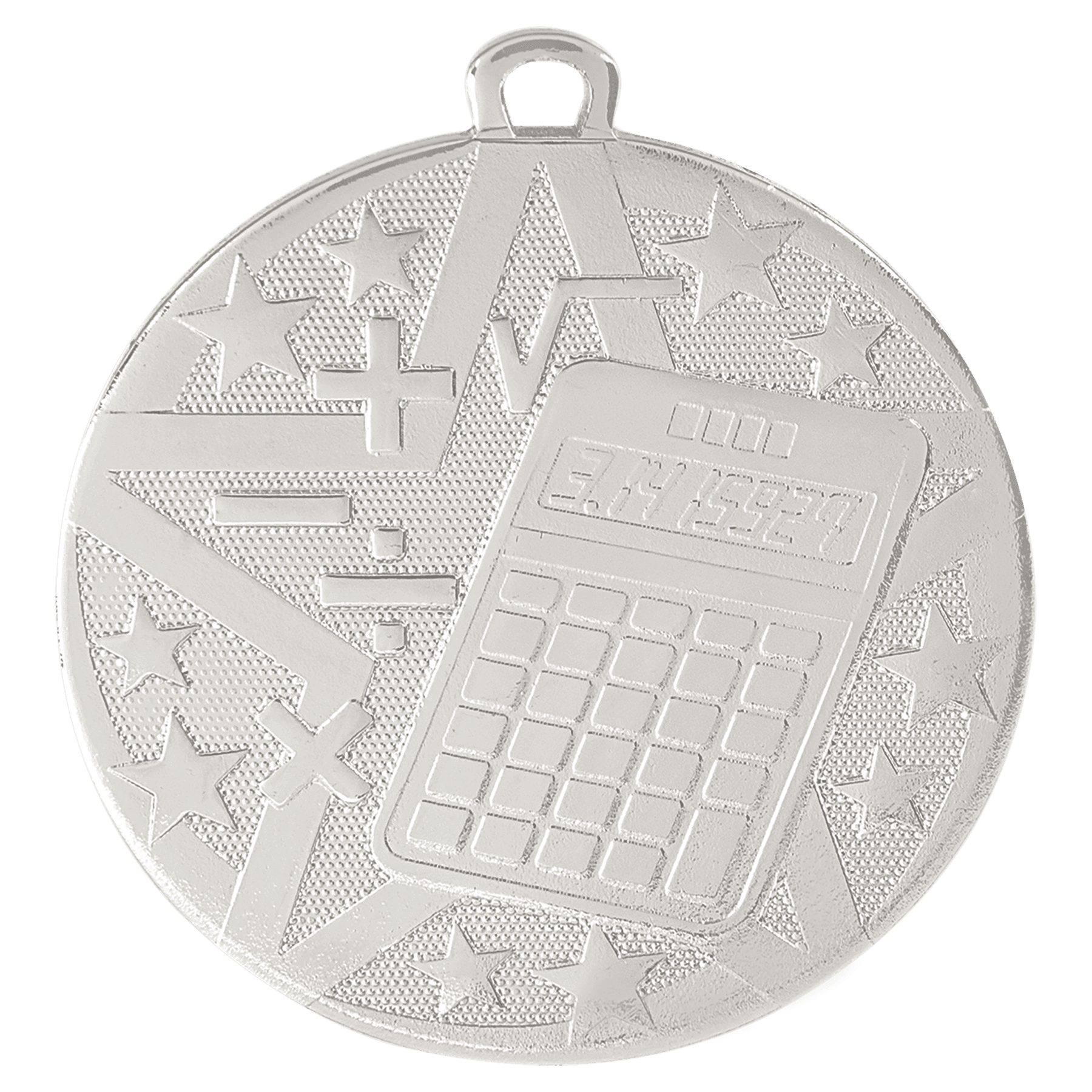 Silver Superstar Math Medal - 2"