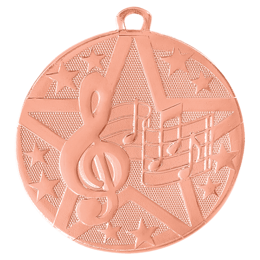 2" Bronze Superstar Music Medal