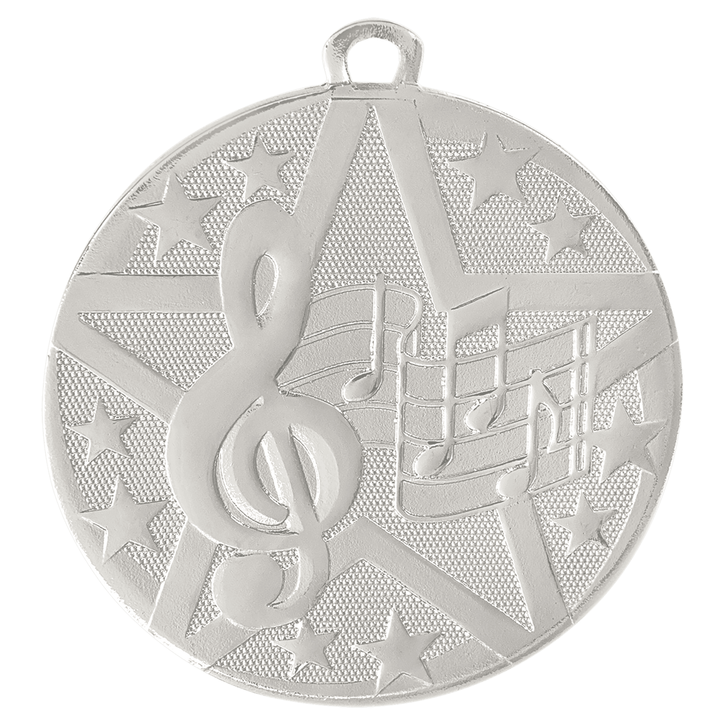 Silver Superstar Music Medal - 2"