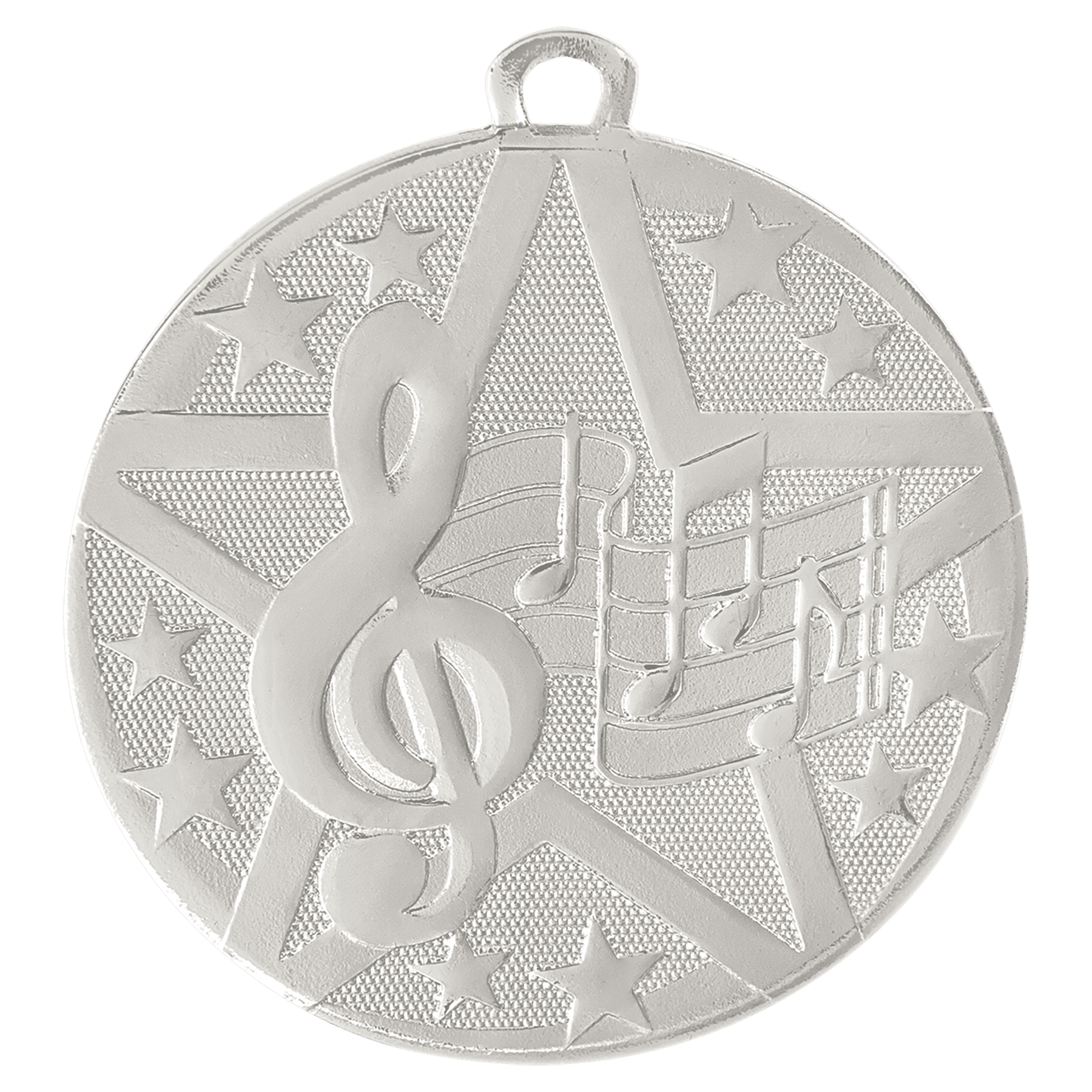 Silver Superstar Music Medal - 2"