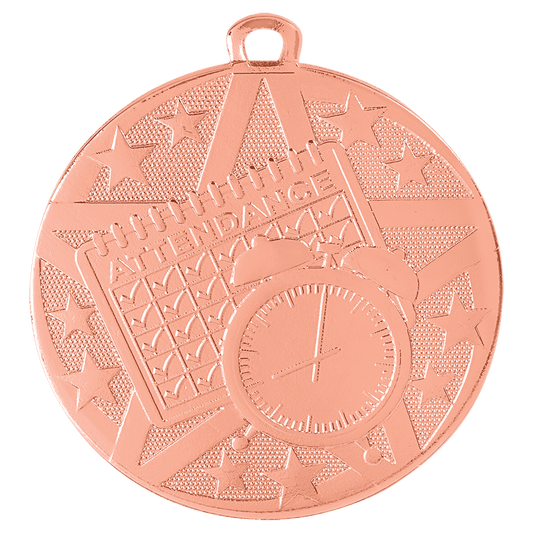 Bronze Superstar Perfect Attendance Medal - 2"