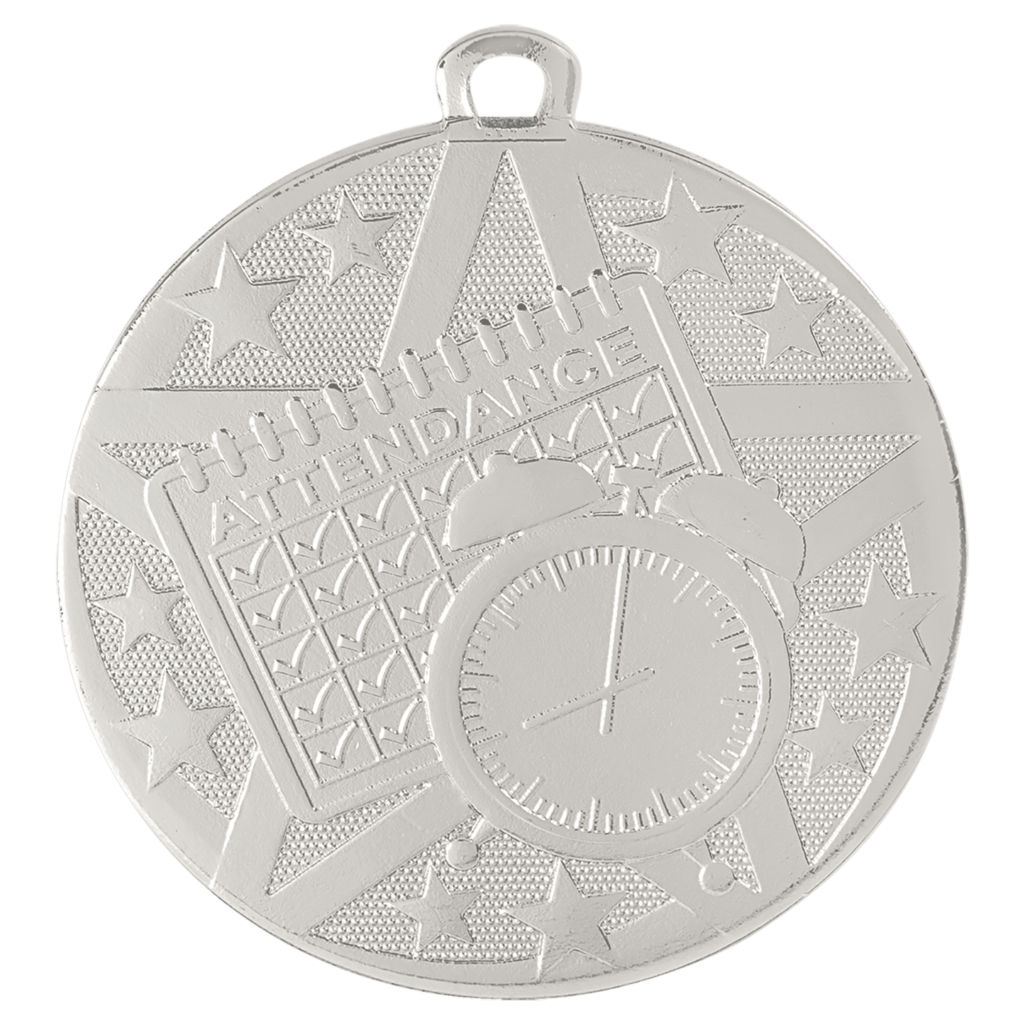 Silver Superstar Perfect Attendance Medal - 2"