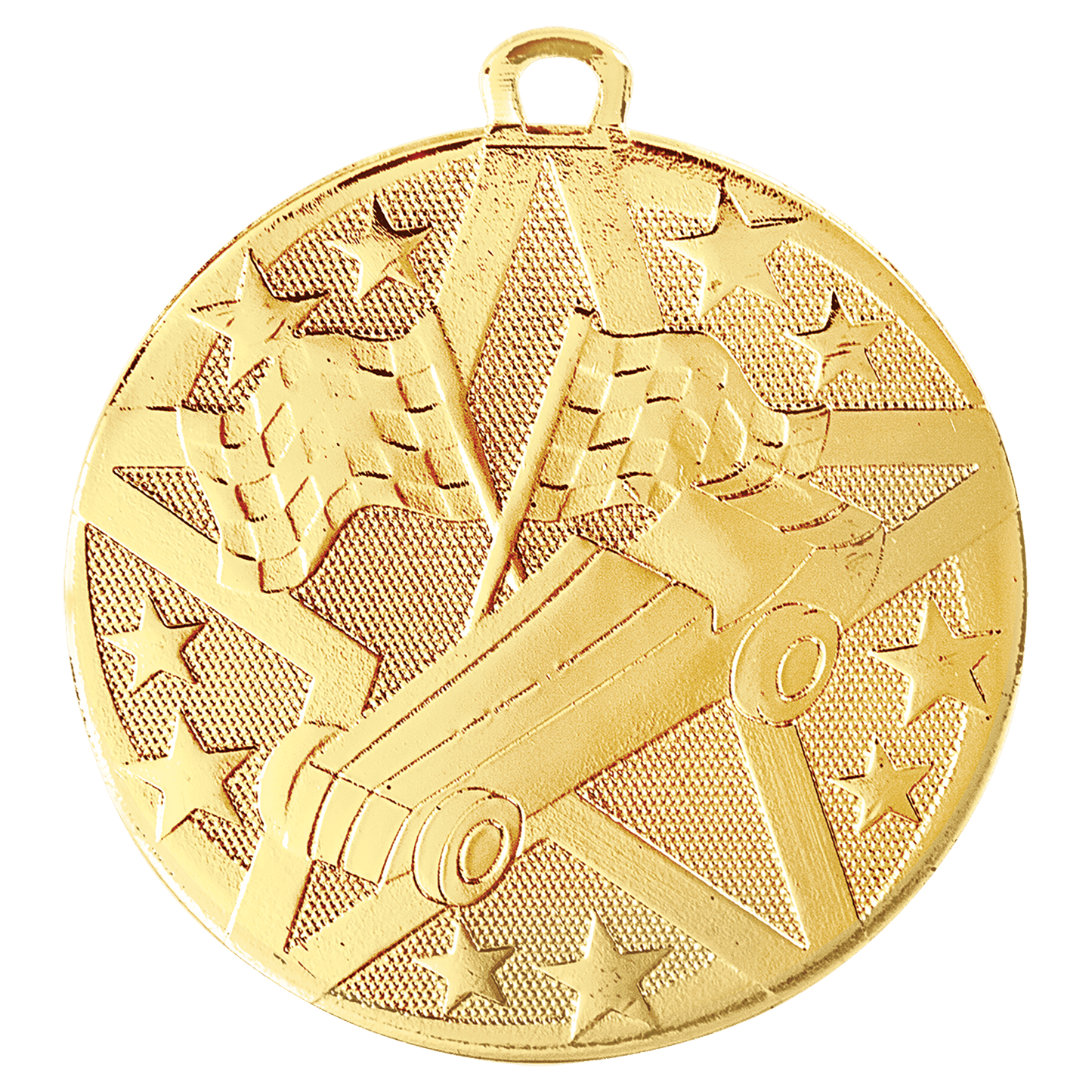 Gold Superstar Pinewood Derby Medal - 2"
